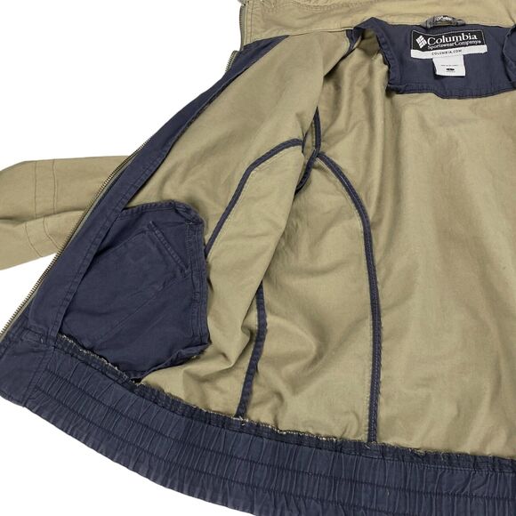 Columbia Jacket Womens Large Tan Lined Long Sleeve Mock Neck Full Zip Front - Picture 7 of 16